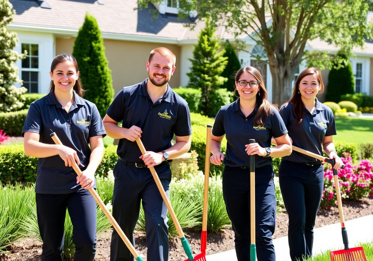 Calvanta Nova landscaping crew at work in Lubbock